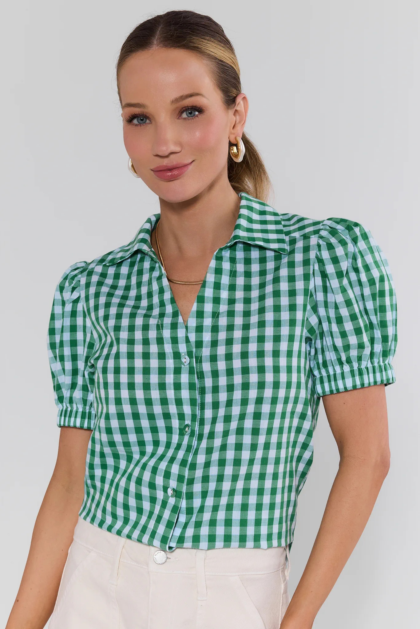 Ivy Green Gingham Top | Avara