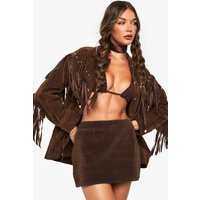 Womens Suede Look Mini Skirt - Brown - 10 | boohoo (US & Canada)