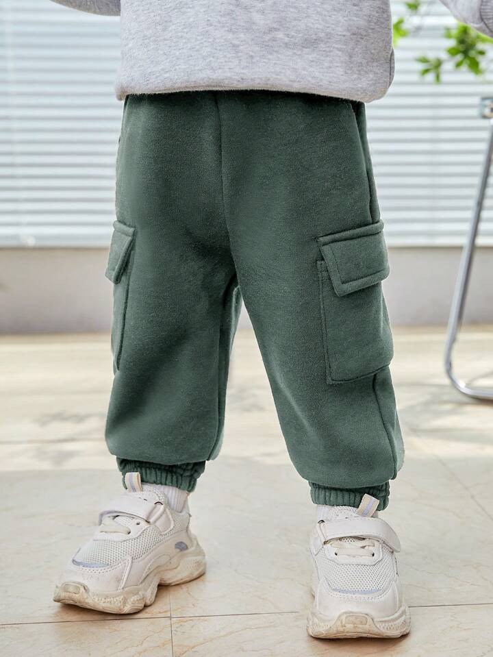 SHEIN Baby Boys Flap Pocket Side Sweatpants | SHEIN
