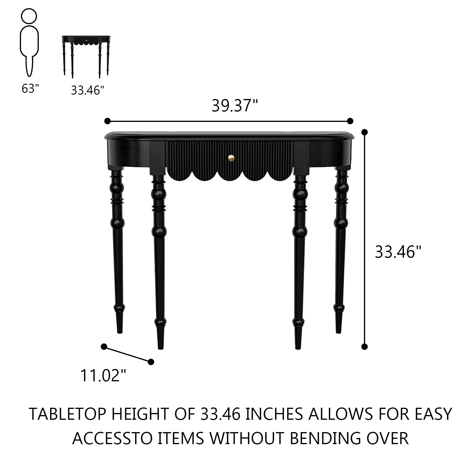 39" Solid Wood Console Table | Wayfair North America