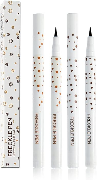2 Colors Freckle Pen Waterproof Long-lasting Quick Dry Small Spot Natural Lifelike Freckle Makeup... | Amazon (US)