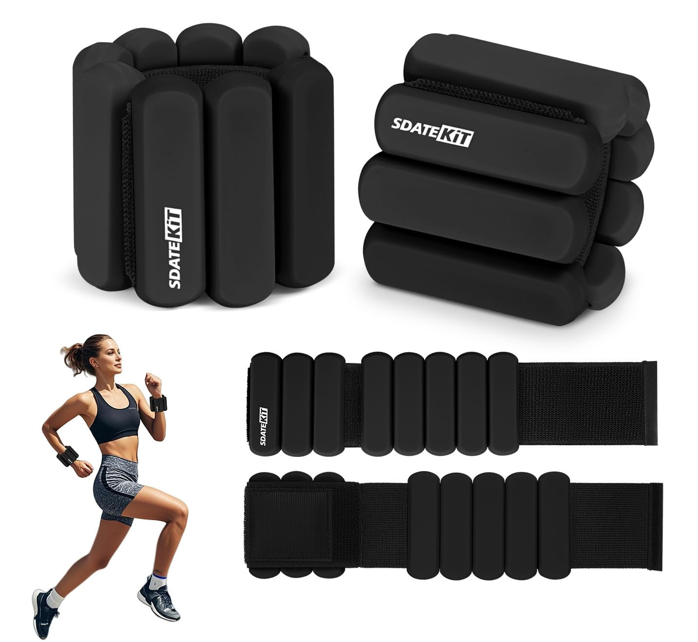 Wrist and Ankle Weights for Women & Men 2 Pack (1lb Each), Adjustable Silicone Weighted Bracelet ... | Amazon (US)