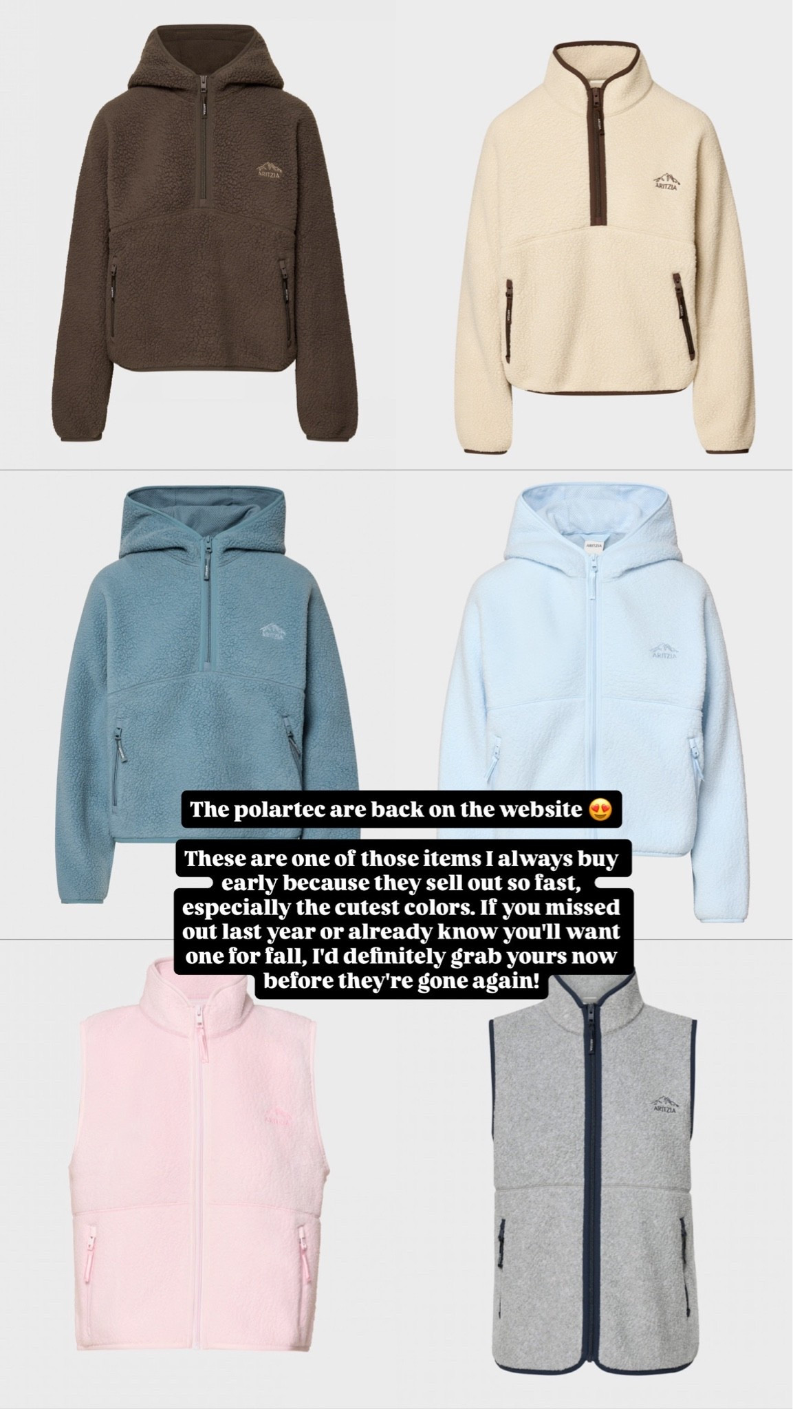 The Polartec jackets are back 🚨

@Aritzia