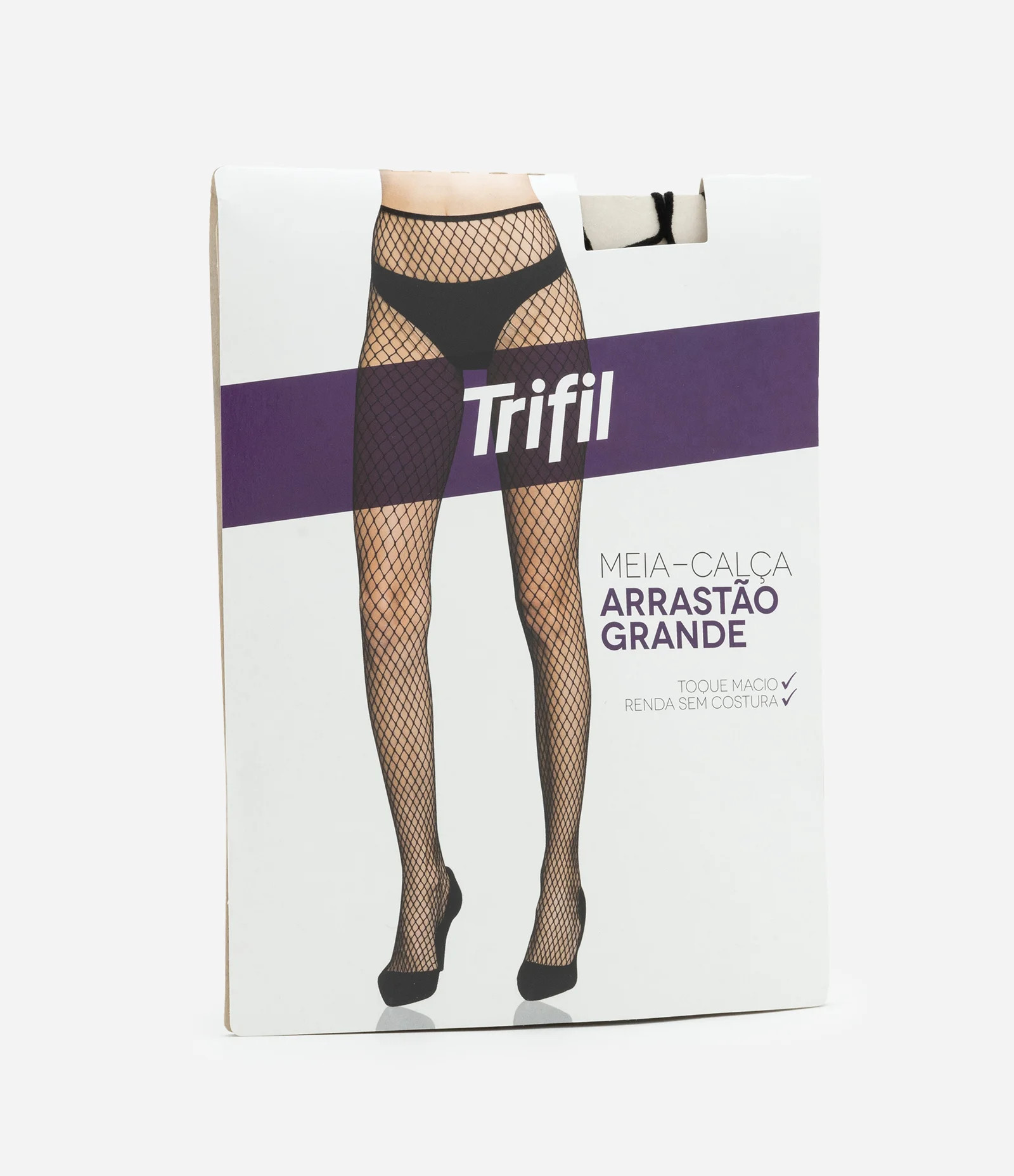 Meia Calça Arrastão em Poliamida Telinha Trifil Preto - Lojas Renner | Renner (BR)