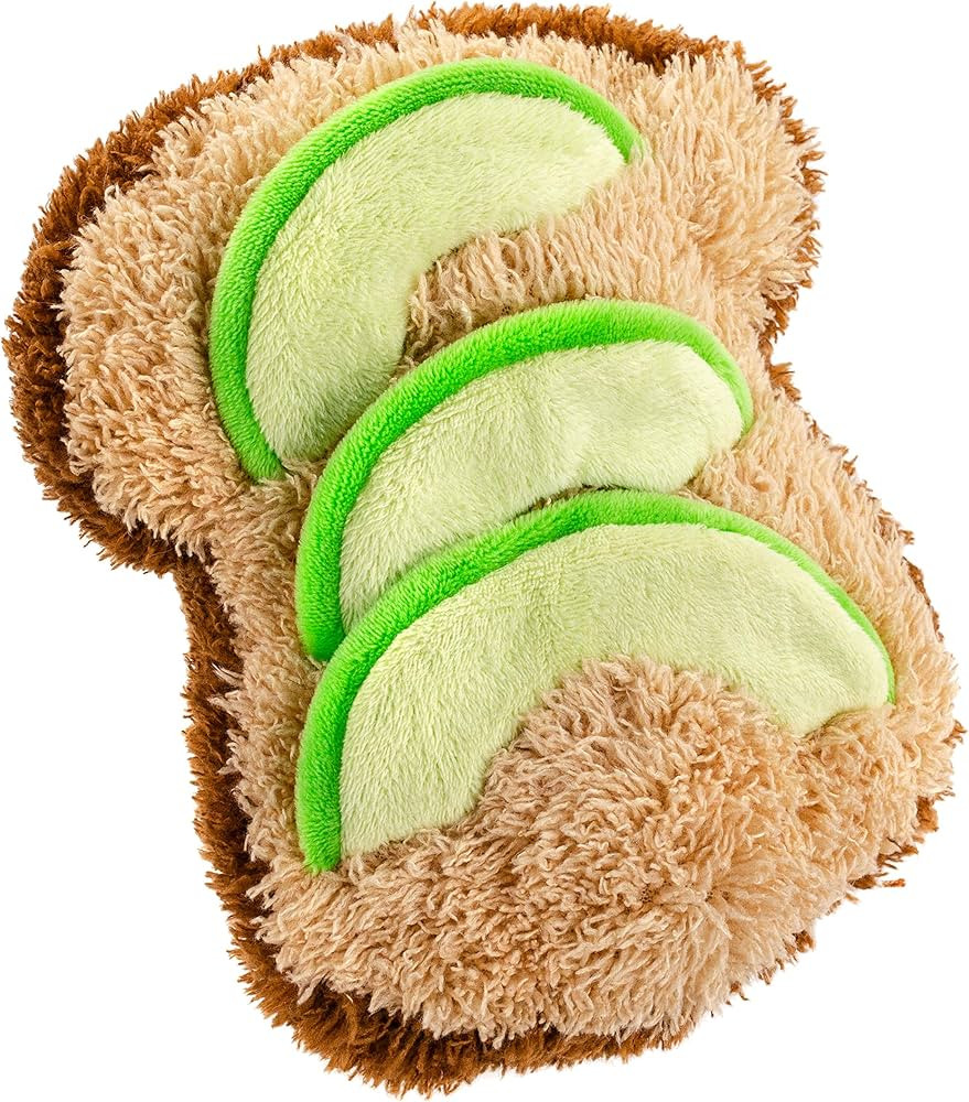 Pet 7 Inches Plush Pet Toy Avocado Toast with Squeaker and Crinkle | Amazon (US)