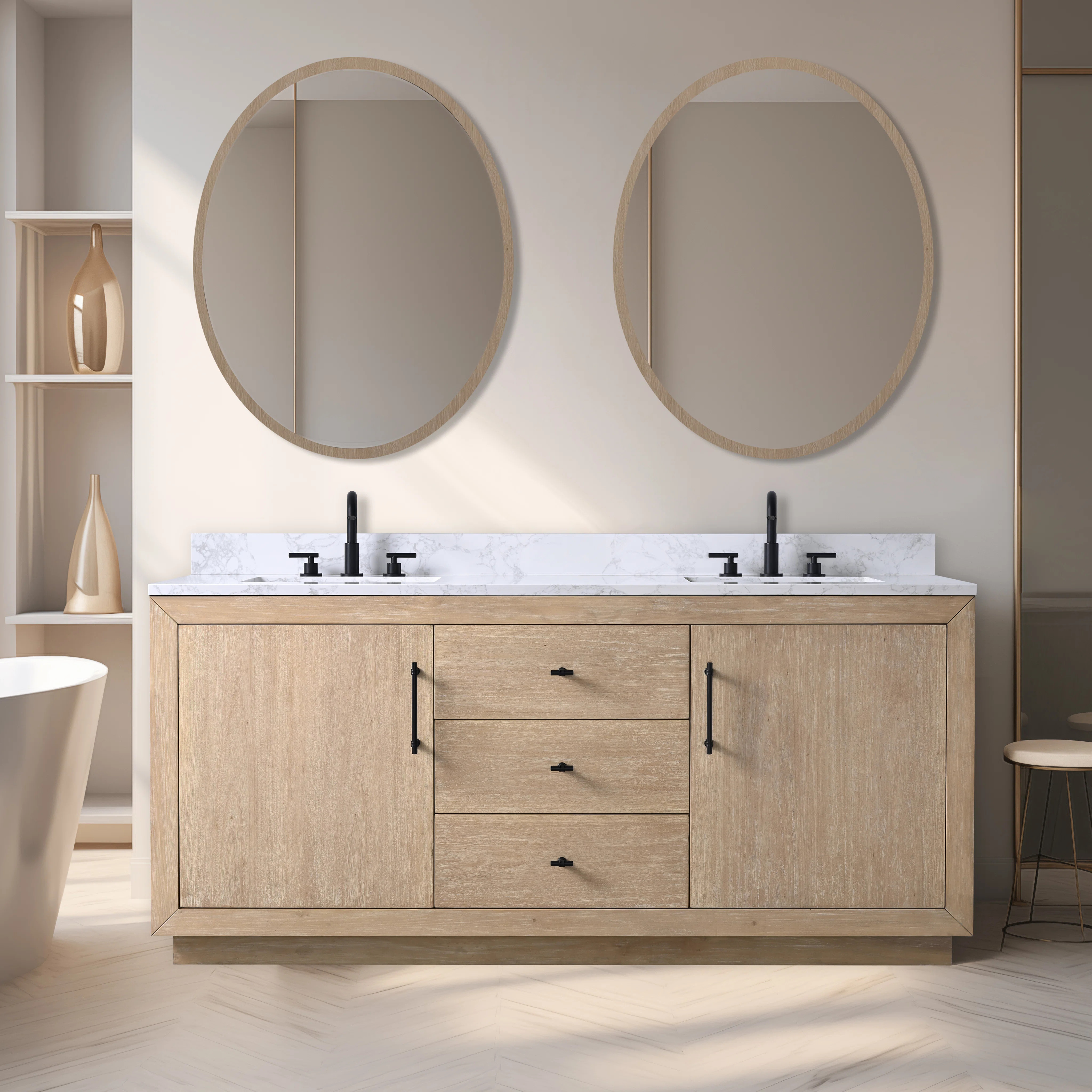 72" Free Standing Double Bathroom Vanity | Wayfair North America
