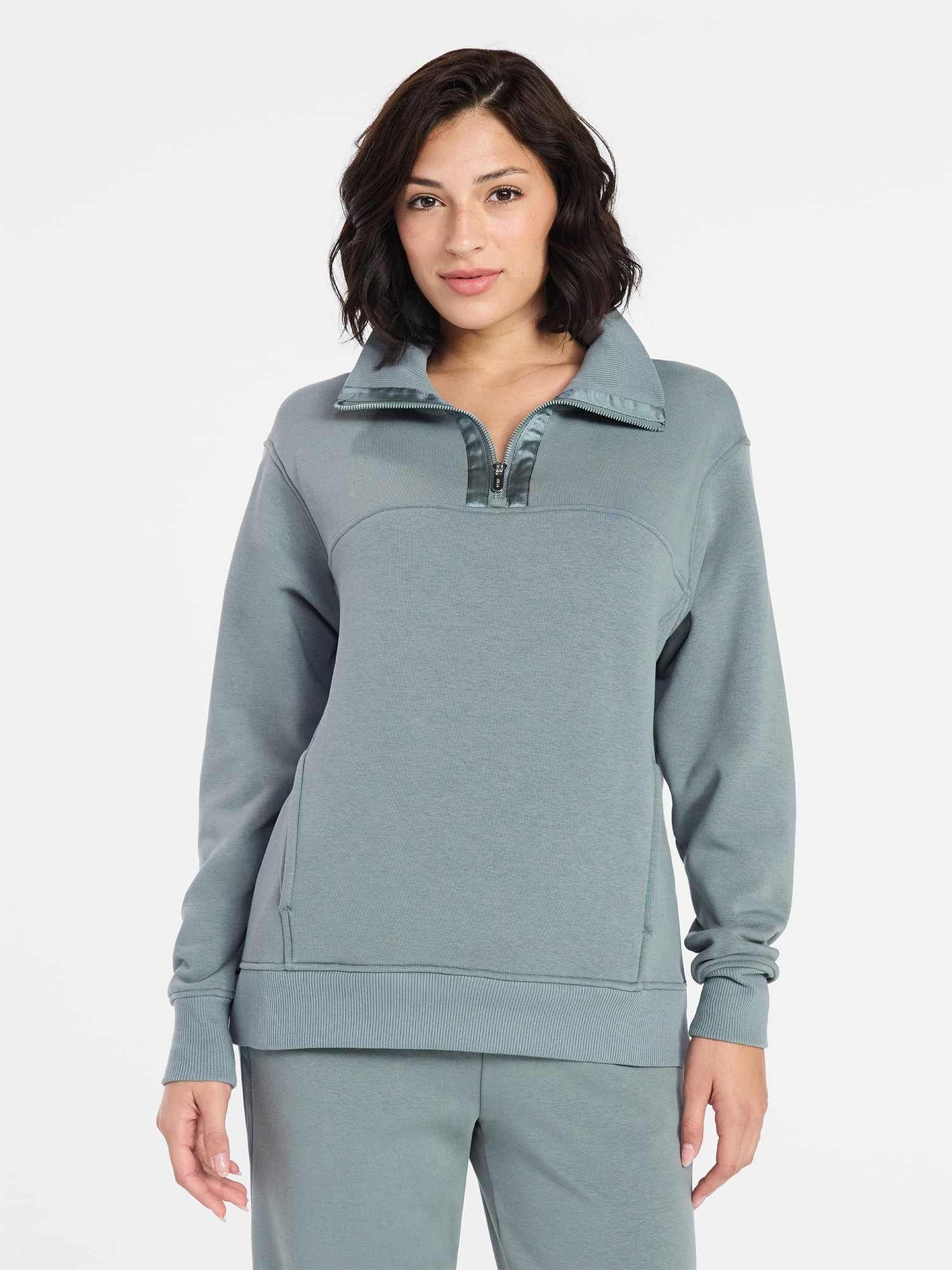 Avia Women's and Women's Plus Fleece Quarter Zip Pullover, Sizes XS-4X | Walmart (US)