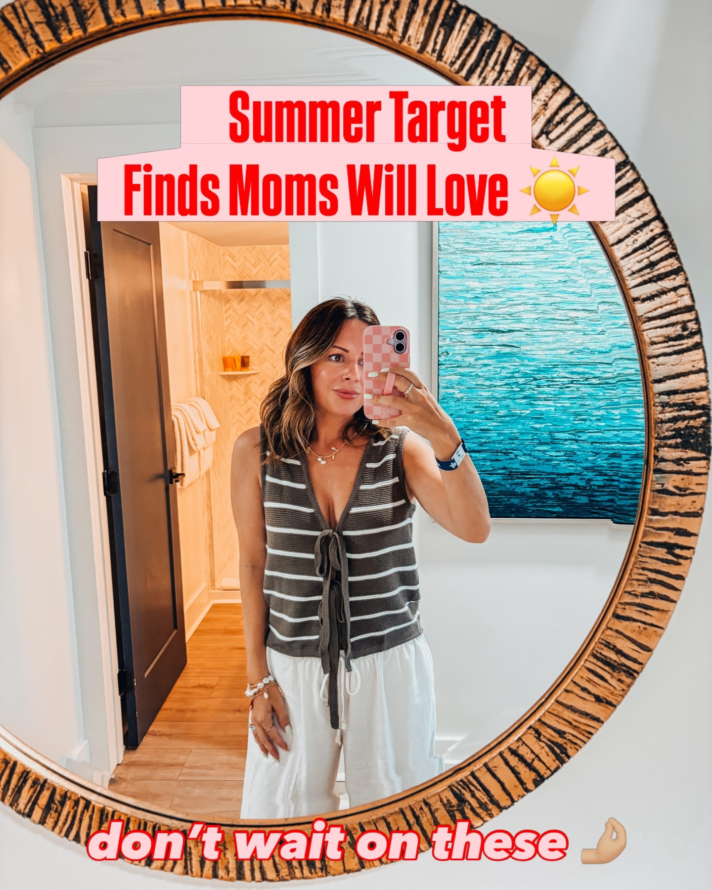 Target is making it VERY hard to leave with only what’s on the list lately 😭🤍

Found so many cute spring + vacation finds that looked way more expensive than they were and now I’m convinced I need a Target run weekly 😂

Comment TARGET and I’ll send links to everything ✨

#targetfinds #targetdoesitagain #summerstyle #momapproved