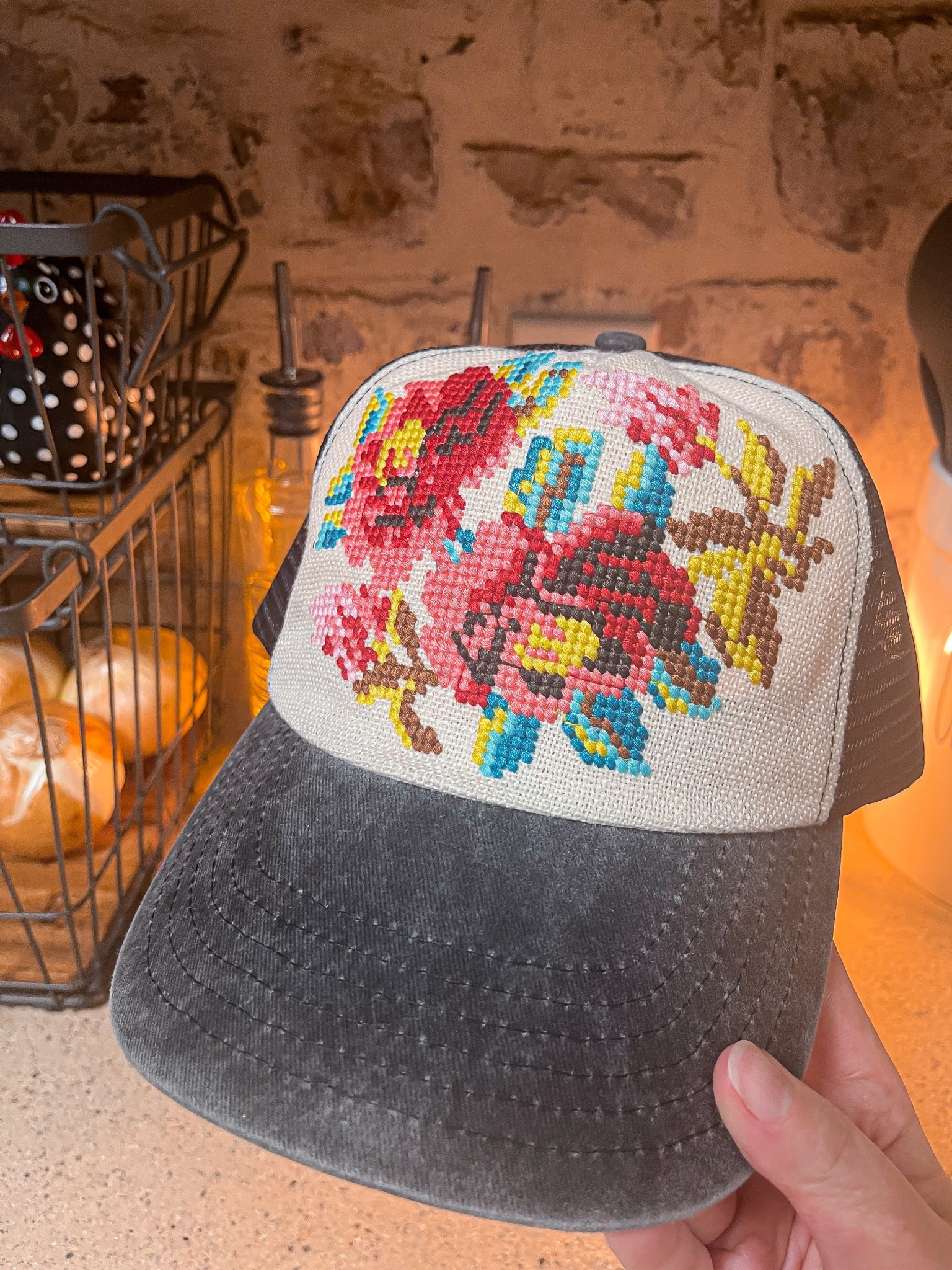 The perfect crossstitch trucker hat.

#LTKSeasonal #LTKootd #LTKActive