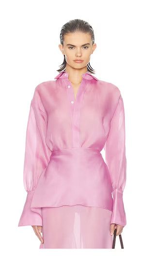 The Silk Gazar Shirt in Ash Rose | Revolve Clothing (Global)