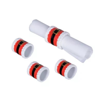 C&F Home Santa Belt Napkin Ring S/4, Red | Belk