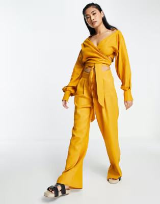 ASOS EDITION top & pants in mustard | ASOS | ASOS (Global)