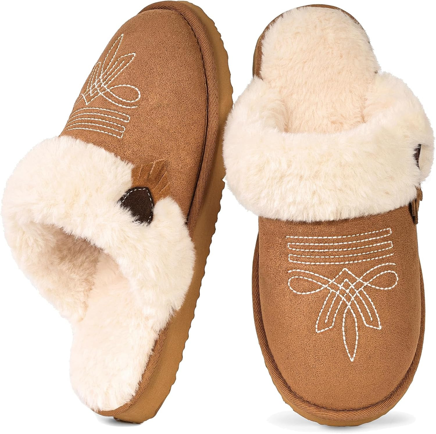CCF Women's Western Slippers Cowboy Boot Slippers,Indoor Outdoor | Amazon (US)