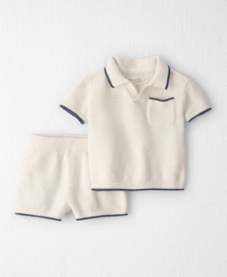 Baby Boys' Knit Collared Top and Shorts, 2-Piece Set | Macy's