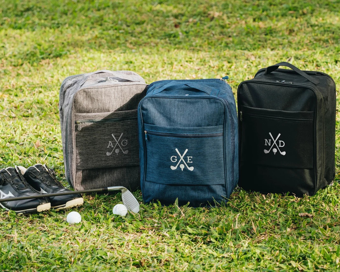 Personalized Golf Shoe Bag for Groomsmen | Cleat Bag with Embroidery | Boyfriend Christmas Gift |... | Etsy (US)