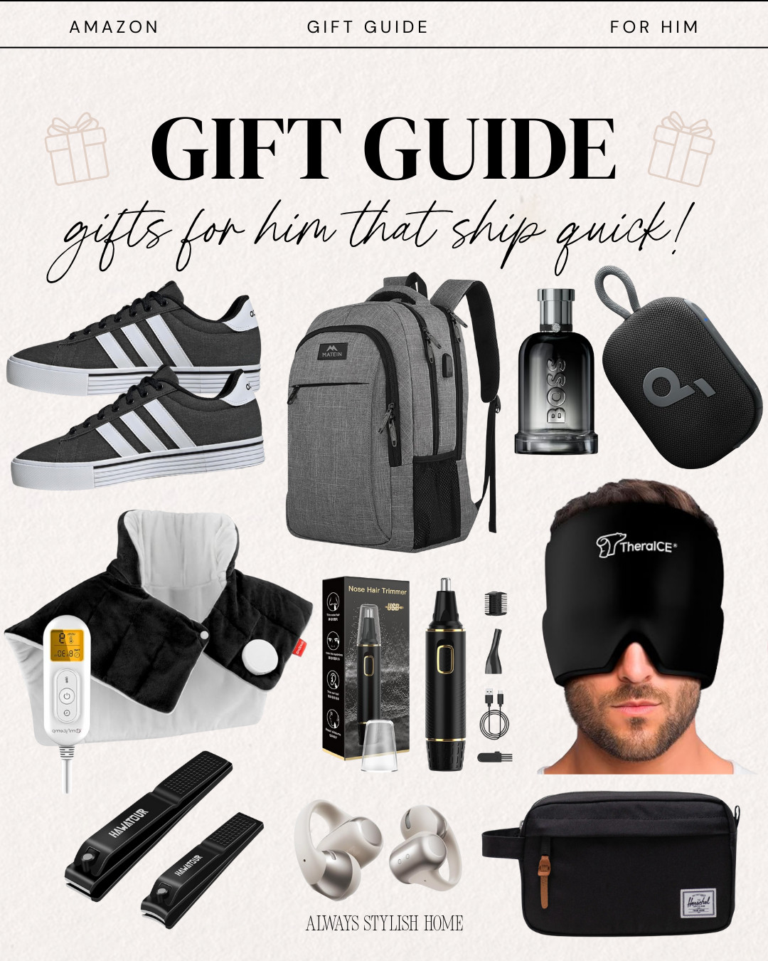 Need a last-minute gift for him? These Amazon gift ideas ship fast and include top picks for men—tech, gadgets, grooming, and everyday essentials he’ll actually use. 

 #LTKGiftGuide #LTKHoliday #LTKMens