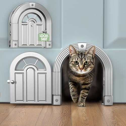 Cat Door Interior Door - No-Flap Cat Door for Interior Door, Cat Door Interior Door for Cats Up to 20 lbs, Easy DIY Setup, Secured Installation in Minutes, No Training Needed… | Amazon (US)