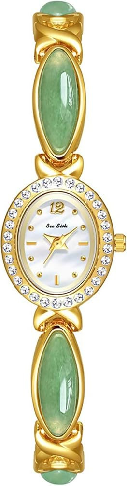 LOREO Elegant Women’s Gold Bracelet Watch Vintage Oval Dial, Waterproof Quartz Movement, Small ... | Amazon (US)