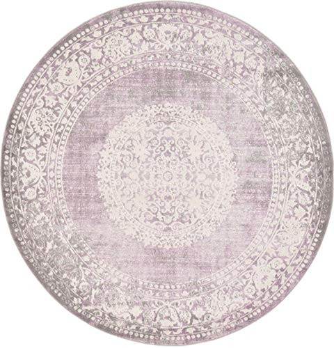 Unique Loom New Classical Collection Area Rug - Olwen (6'Round, Purple/ Gray) | Amazon (US)