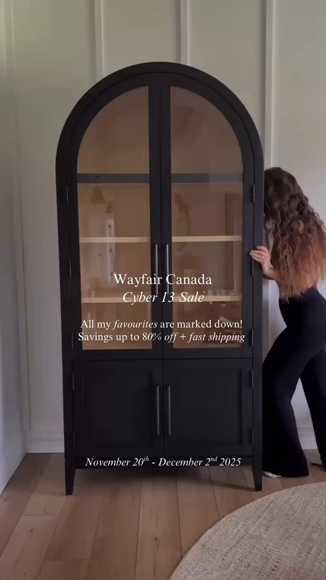 I can’t believe I’ve had this arched cabinet from @wayfaircanada for exactly a year and it’s still my absolute favorite! Storage and beautiful? Win-win 🤎

I styled it again for the season with my little wood village and a few decor bowls for that earthy, simple holiday look I love. It’s such a timeless piece, it makes the dining room feel warm and layered without feeling heavy.

The dining chairs are also from Wayfair Canada— classic, comfortable, and part of the same organic, cozy mix.

All of these pieces are included in Wayfair Canada’s Cyber 13 Sale — up to 80% off + fast shipping from November 20th–December 2nd, 2025.

#WayfairCAHome #WayfairCAPartner

#LTKhome #LTKcanada #LTKsale