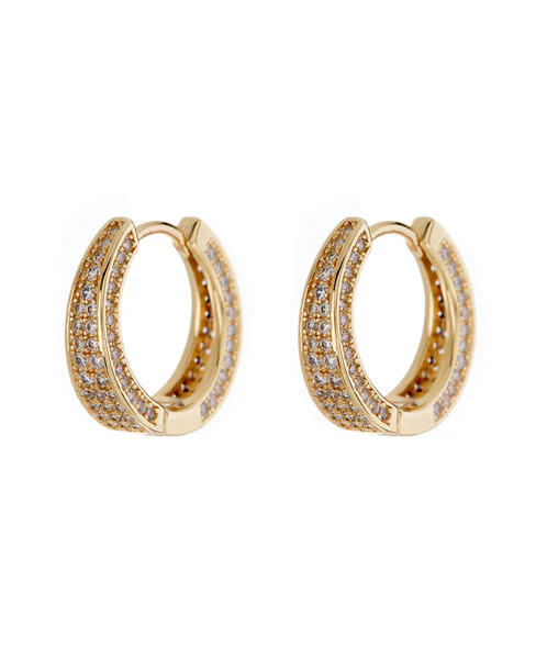 Pave Geneva Hoops- Gold | LUV AJ