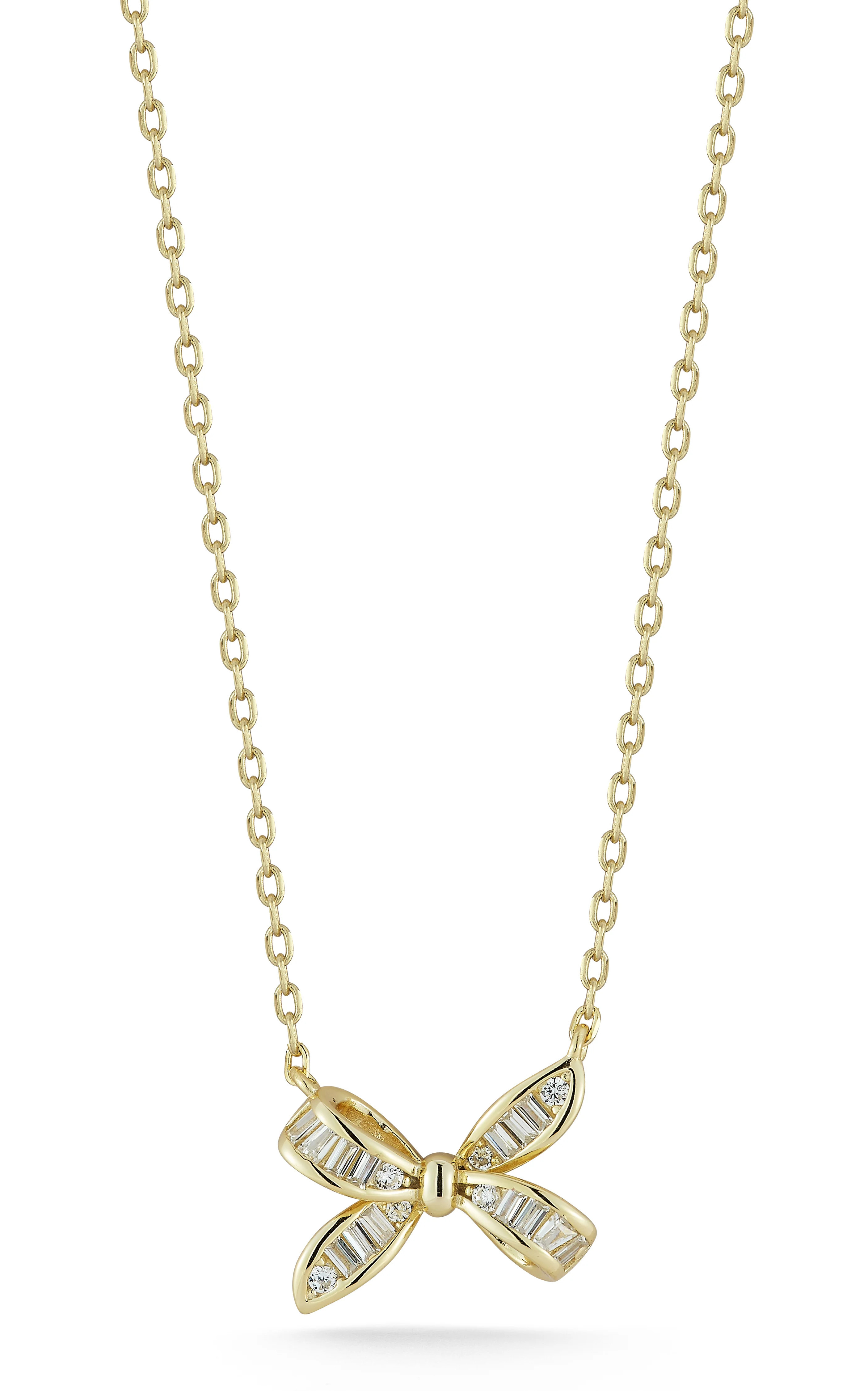 Sterling Silver Bow Knot Necklace | Shop Simon
