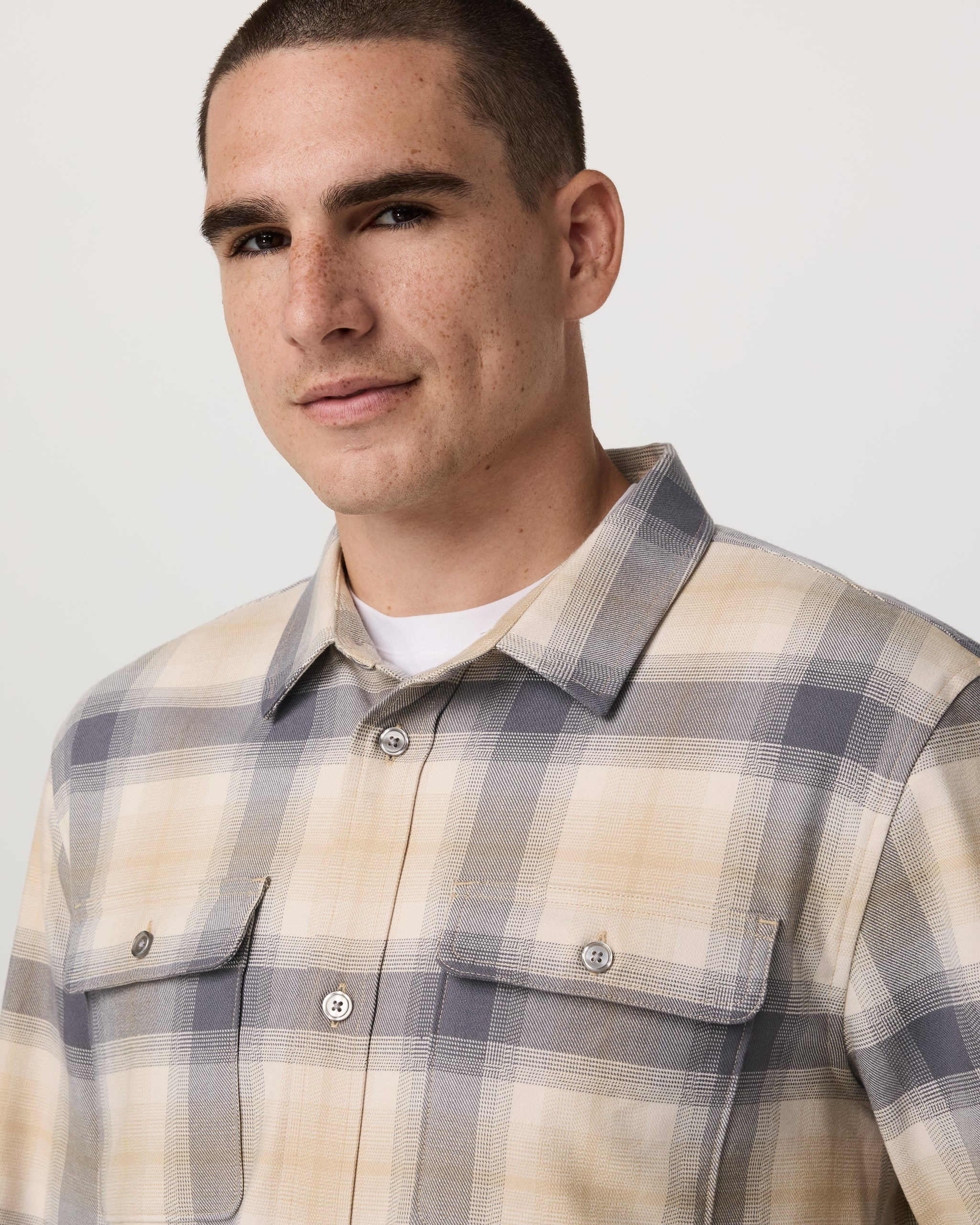 Long Sleeve Flannel Button Down | Men's Cavern Grey Shirt | Vuori | Vuori Clothing (US & Canada)