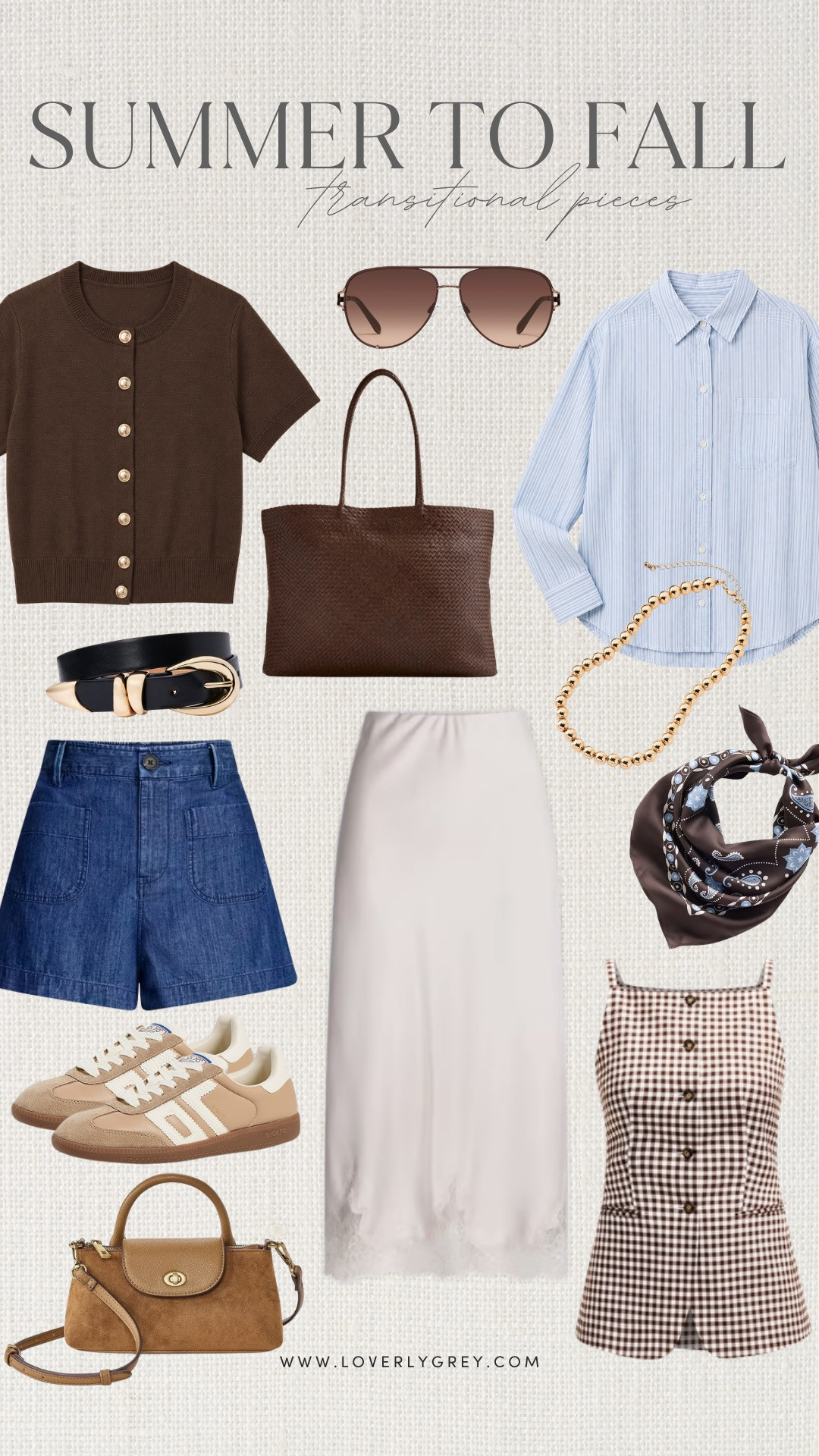 It's that time of year to start styling for transitional weather! These are some great finds at an affordable price that will go with endless pieces in your closet.

Loverly grey, fall outfit ideas, affordable capsule wardrobe, light layers, summer to fall outfit inspo, satin midi skirt, short sleeve cardigan, walmart fashion, target style finds 

 #LTKSeasonal