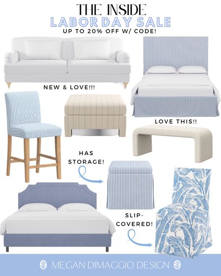 Yay!! One of my favorite retailers that give you a custom look but for WAY LESS!! 🙌🏻 is already having their Labor Day sale!! Use code: LABORDAY23 to score up to 20% OFF sitewide on pieces like these gorgeous beds (love the Slipcovered one!), this new English roll arm sofa 😍, and all of our favorite ottomans (a few have storage!!) 

#LTKhome #LTKSeasonal #LTKsalealert
