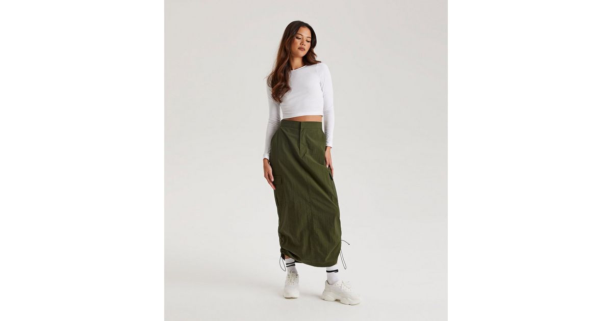 Urban Bliss Olive Parachute Midi Skirt
						
						Add to Saved Items
						Remove from Saved It... | New Look (UK)