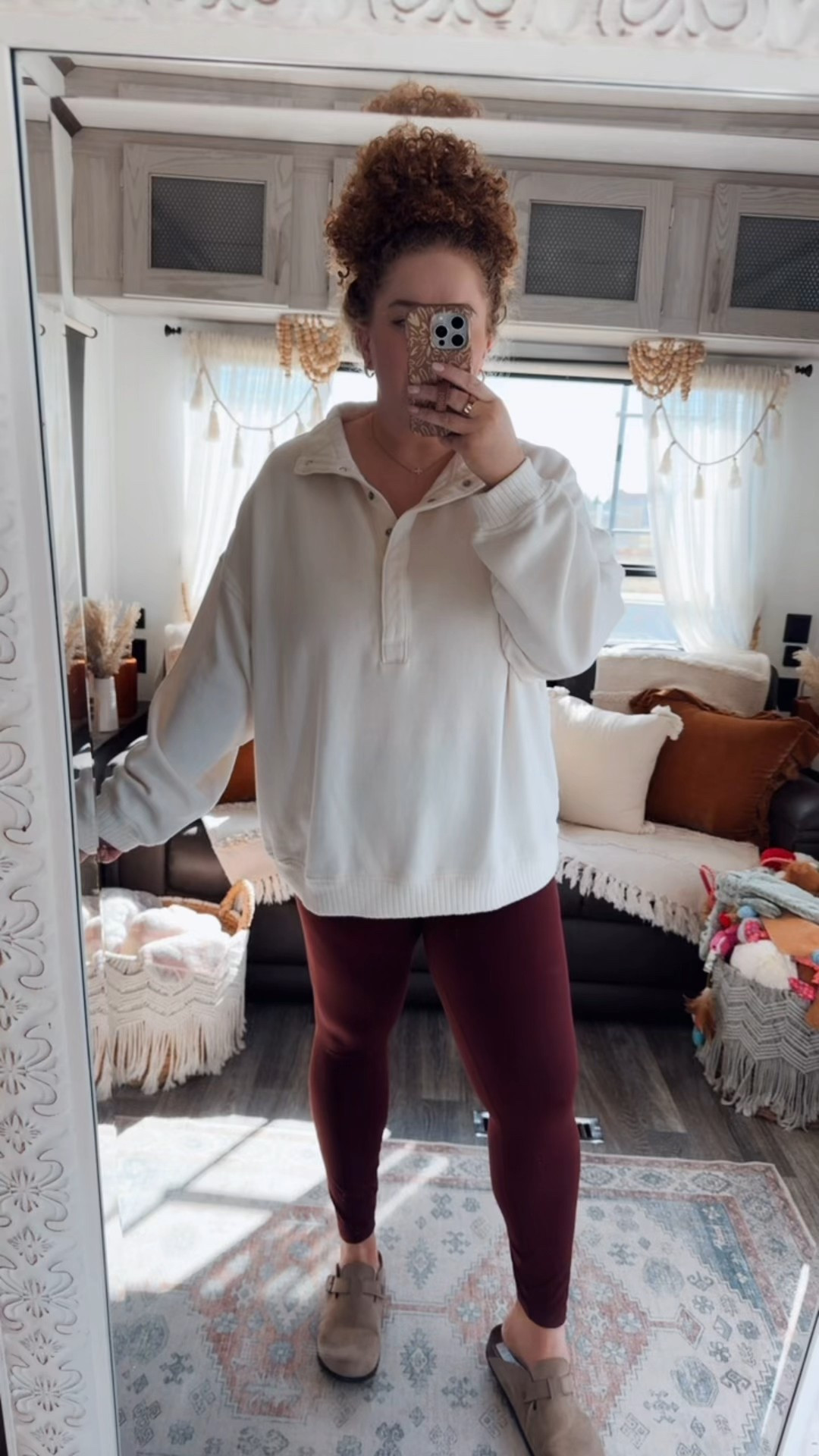 Living in all things cozy this season ✨🍁 aerie pullover | aerie cream pullover | fall pullover | cream pullover | fall outfit | clogs | amazon clogs | fall shoes | leggings | amazon leggings | amazon lululemon leggings dupe | red leggings | amazon red leggings | amazon fall outfit | casual fall outfit | amazon fall casual outfit | amazon fashion | amazon finds | amazon look | amazon outfit | fall outfit | fall look | fall fashion | fall finds | fall outfit inspo | fall fashion inspo | fall 2025 

#LTKMidsize #LTKSaleAlert #LTKStyleTip
