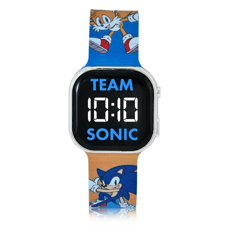 SonicUnisex Children's LED Watch with Square Case and Printed Silicone Strap (SNC4409MWM) | Walmart (US)