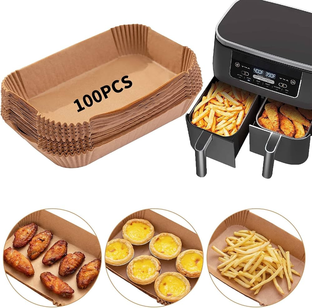 Air Fryer Disposable Paper Liner, 100PCS Food Grade Parchment Liners for Ninja DZ201,Ninja Foodi ... | Amazon (US)