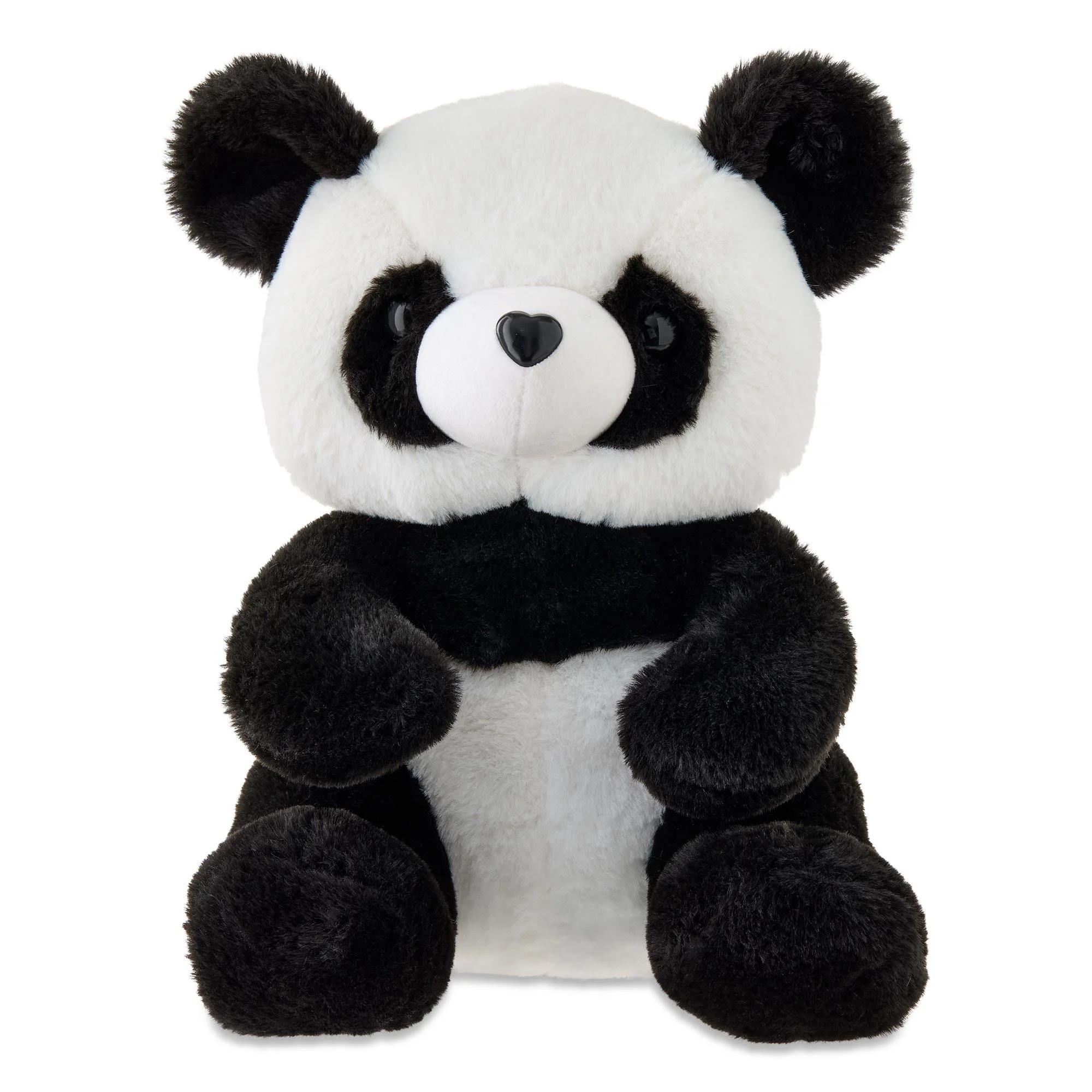 Medium Panda Plush, Black and White, 12", Valentine's Day by Way To Celebrate | Walmart (US)