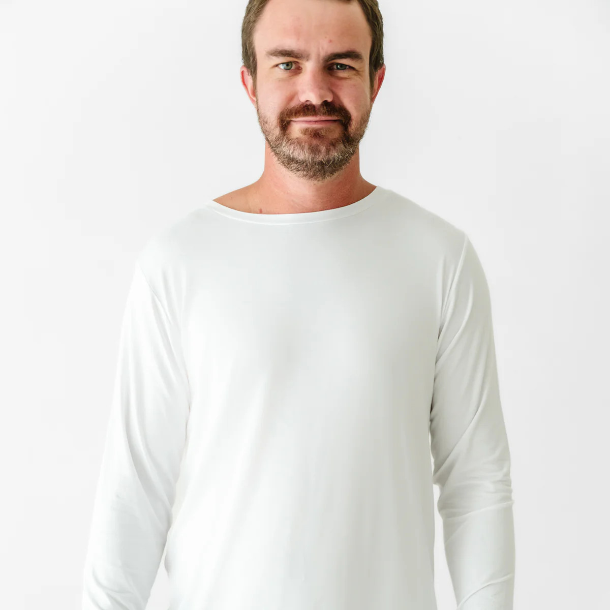 Bright White Men's Pajama Top | Little Sleepies