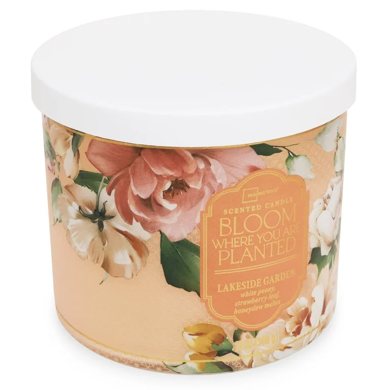 Mainstays "Bloom Where You Are Planted" 3-Wick Candle Mother's Day Gift 13-Ounce Wrapped | Walmart (US)