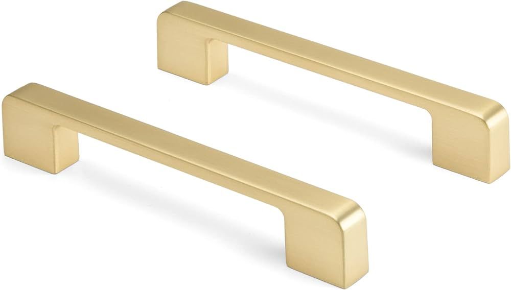 Rergy 5 Pack Cabinet Pulls Gold 5 in Cabinet Handles LS9901GD128 Solid Modern Drawer Pulls Gold C... | Amazon (US)