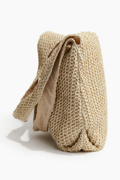 Straw Shoulder Bag - Beige - Ladies | H&M US | H&M (US + CA)