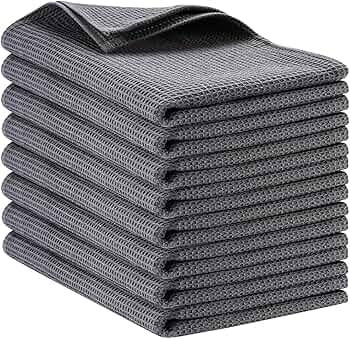 PY HOME & SPORTS 8 Pack Cotton Waffle Weave Kitchen Towels 17 x 25, Super Absorbent Hand Dish Clo... | Amazon (CA)