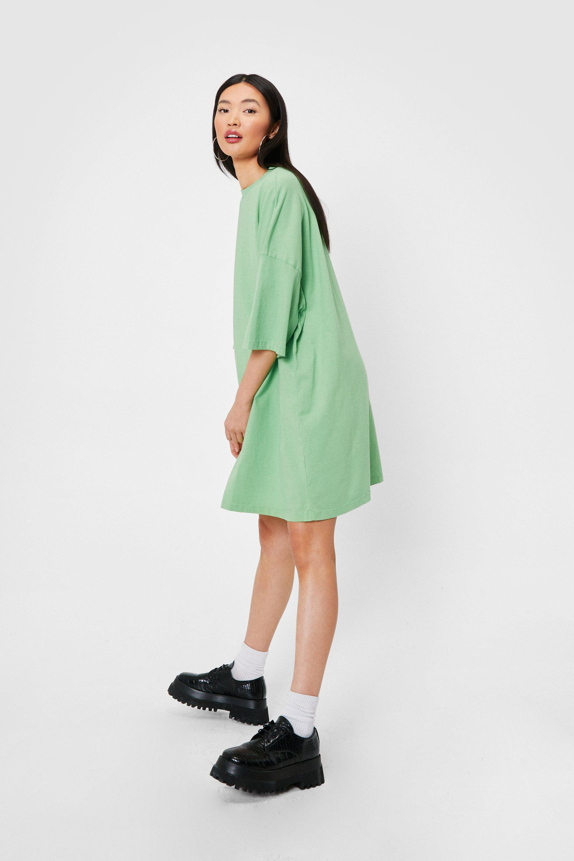 Oversized Short Sleeve Mini T-Shirt Dress | NastyGal (UK, IE)