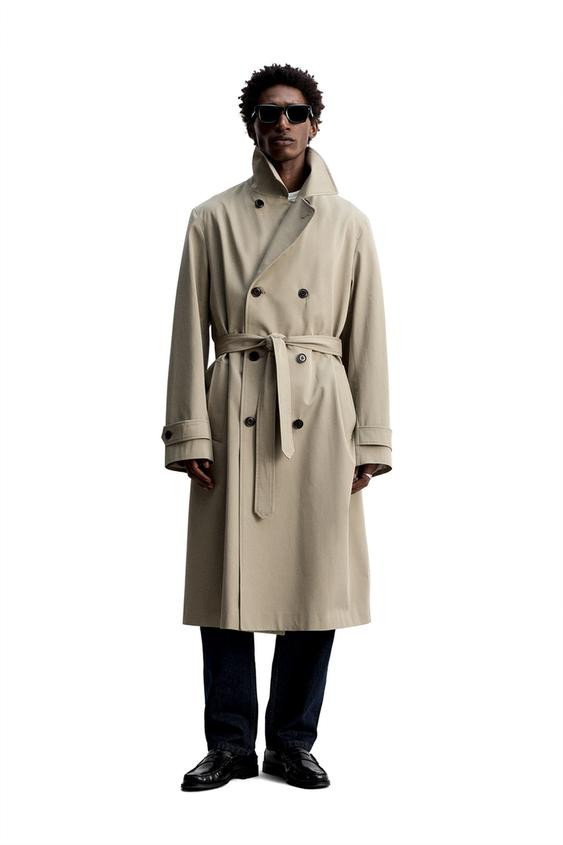 MANTECO WATER REPELLENT LONG TRENCH COAT | Zara US