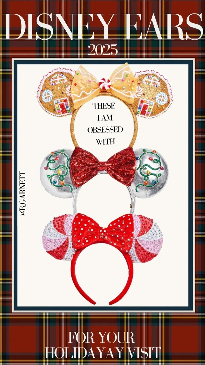 Disney Holiday Ears 2025 and I might have to buy the gingerbread set 

Mickey ears | Minnie ears | holiday | Disney outfit | Disney world outfit | Disneyland outfit | holiday outfit | Christmas outfit 

#LTKGiftGuide #LTKHoliday #LTKSeasonal