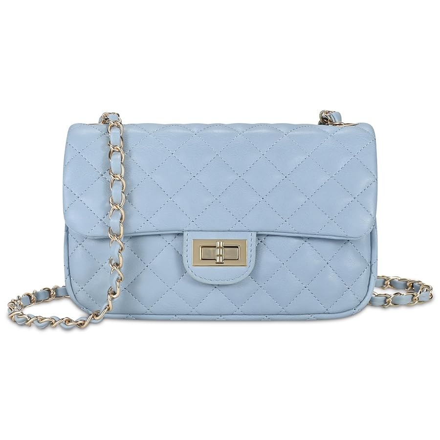 Quilted Crossbody Bags for Women, Small Soft Shoulder Handbags, Ladies Mini Vegan Leather Clutch ... | Amazon (US)