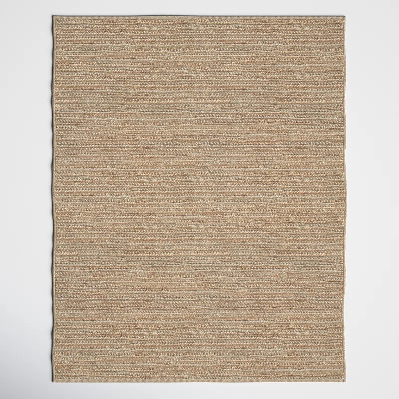 Liza Handmade Jute/Sisal Natural/Green Rug | Wayfair North America
