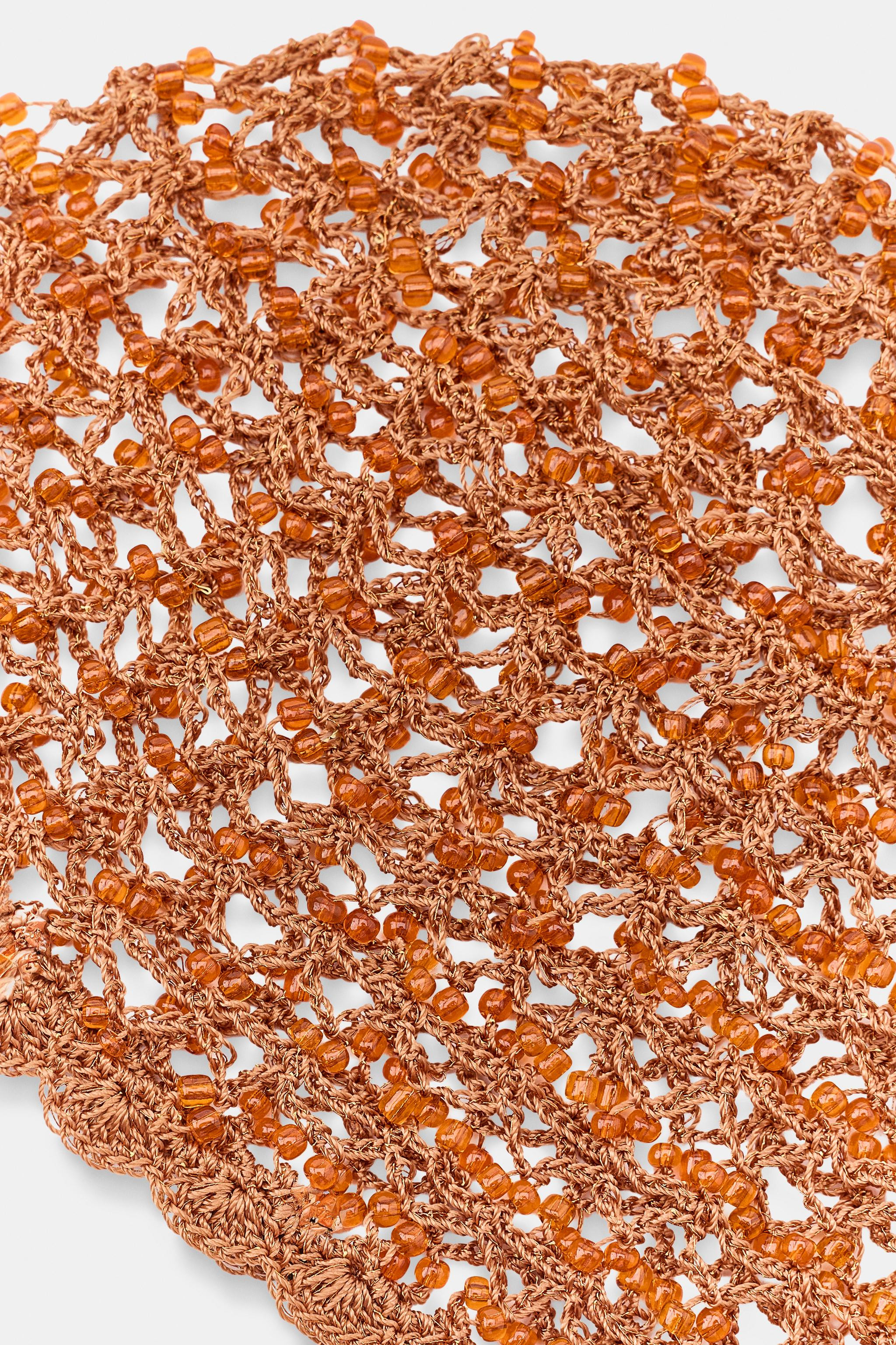 CROCHET BEADED SKULLCAP | Zara UK