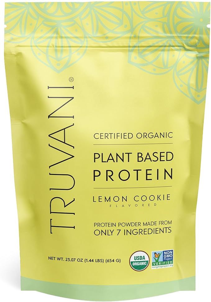 Truvani Vegan Pea Protein Powder | Lemon Cookie | 20g Organic Plant Based Protein | 20 Servings |... | Amazon (US)