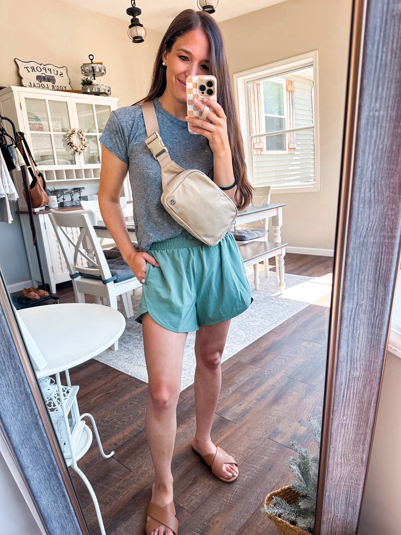 Vacation traveling outfit! 
Top Madewell XS 
Shorts target XS
Sandals Kohl’s up 1/2 
Bag Lululemon 

#LTKFindsUnder50 #LTKFindsUnder100 #LTKStyleTip