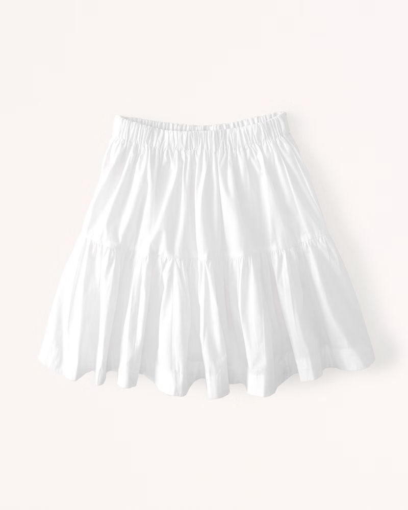 Poplin Volume Mini Skirt | Abercrombie & Fitch (US)