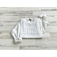 Embossed Bride Sweatshirt, Bridal Crewneck Gift, New Mrs Engagement | Etsy (US)