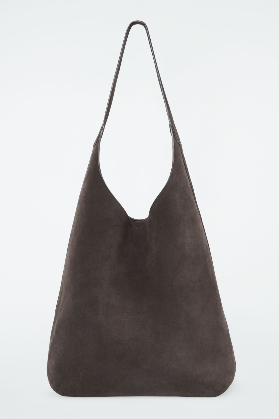 SERIF TOTE - SUEDE - DARK BROWN - COS | COS UK